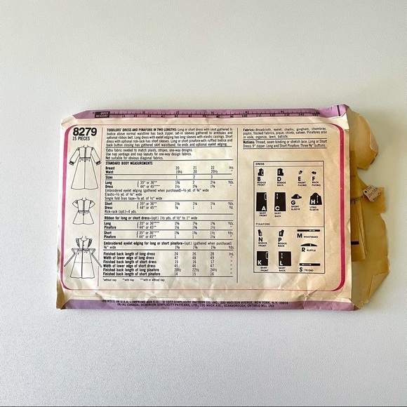 Vintage Simplicity Toddler Dress Sewing Pattern - Picture 2 of 7